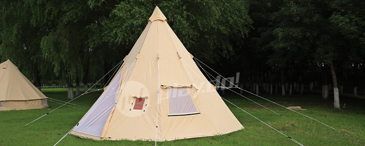 Cheap Goat Tents Luxury Waterproof Tepee Tent 5m Cotton Canvas Camping Teepee Tipi Indian Tent   
